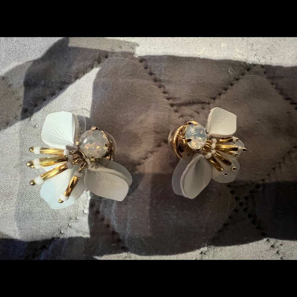 Kate spade white bee earrings